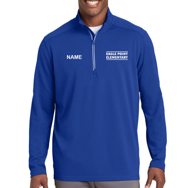 Sport-Tek® Sport-Wick® Textured 1/4-Zip Pullover - Embroidered Logo ** Add Name for $5! ** Thumbnail