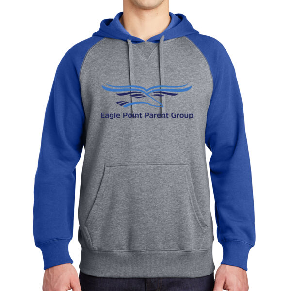 Sport-Tek Raglan Colorblock Pullover Hooded Sweatshirt - Printed Logo Thumbnail