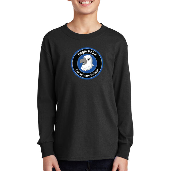 Port&Company Youth Long Sleeve Core Cotton Tee - Printed Logo Thumbnail