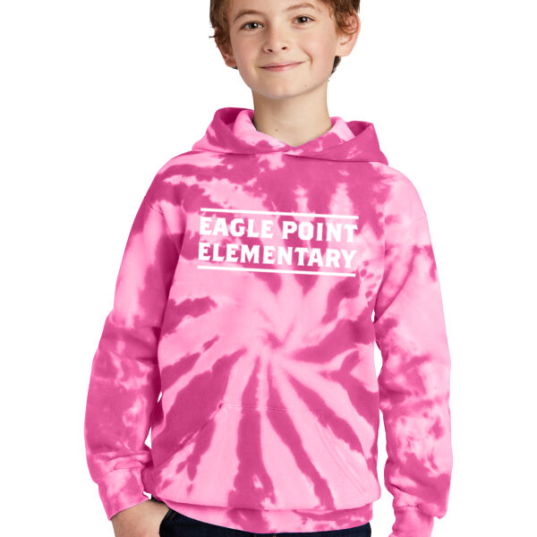 Port & Company Youth Tie-Dye Pullover Hooded Sweatshirt - Printed Logo Thumbnail