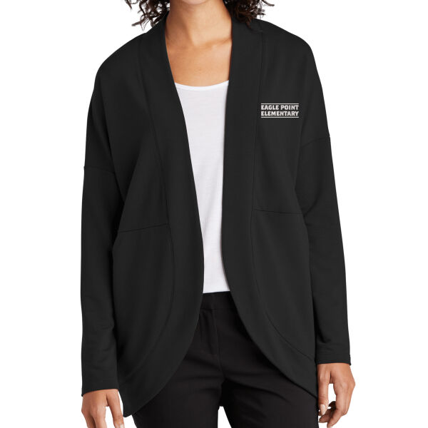 Mercer+Mettle Women's Stretch Open-Front Cardigan - Embroidered Logo Thumbnail