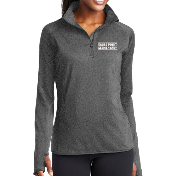 Sport-Tek Ladies Sport Wick Stretch 1/2 Zip Pullover - Embroidered Logo Thumbnail