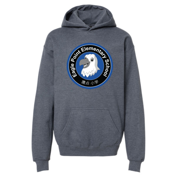 Gildan - Youth Softstyle® Midweight Hooded Sweatshirt || EAGLE - Printed Logo Thumbnail