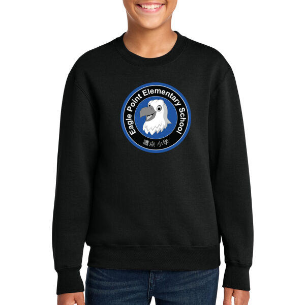 Port & Co™ Youth Core Fleece Crewneck Sweatshirt || EAGLE - Printed Logo Thumbnail