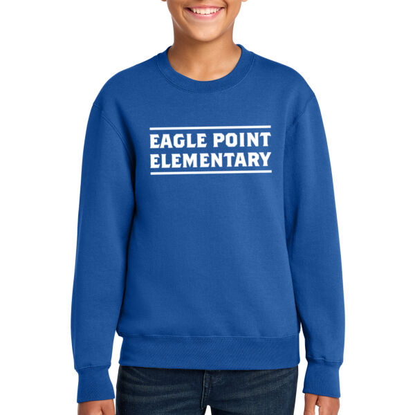 Port & Co™ Youth Core Fleece Crewneck Sweatshirt || NAME - Printed Logo Thumbnail