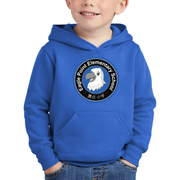 Port & Co® Toddler Core Fleece Pullover Hooded Sweatshirt || EAGLE - Printed Logo Thumbnail